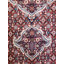 Tapis unique en laine noué à la main de 9 pi 7 po x 14 pi 1 po rouge / bleu / crème