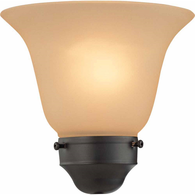 Abat-jour en cloche de verre 4,25 po (attache) de couleur orange