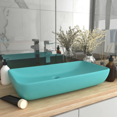Belfry Bathroom Mcneely 710mm L x 380mm W Ceramic Rectangular Sink