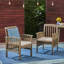 Acacia Dining Chair Set with Weather-Resistant Cushions-672645587