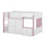 Lit mezzanine double avec maisonnette et rangement-1945068602