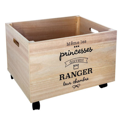 Guthir Zoomie Kids Solid Wood Toy Box
