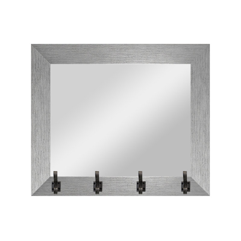 Miroir Tecopa, Argent brossé / acier