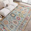 Wool Geometric Area Rug in Blue/Beige-71389188