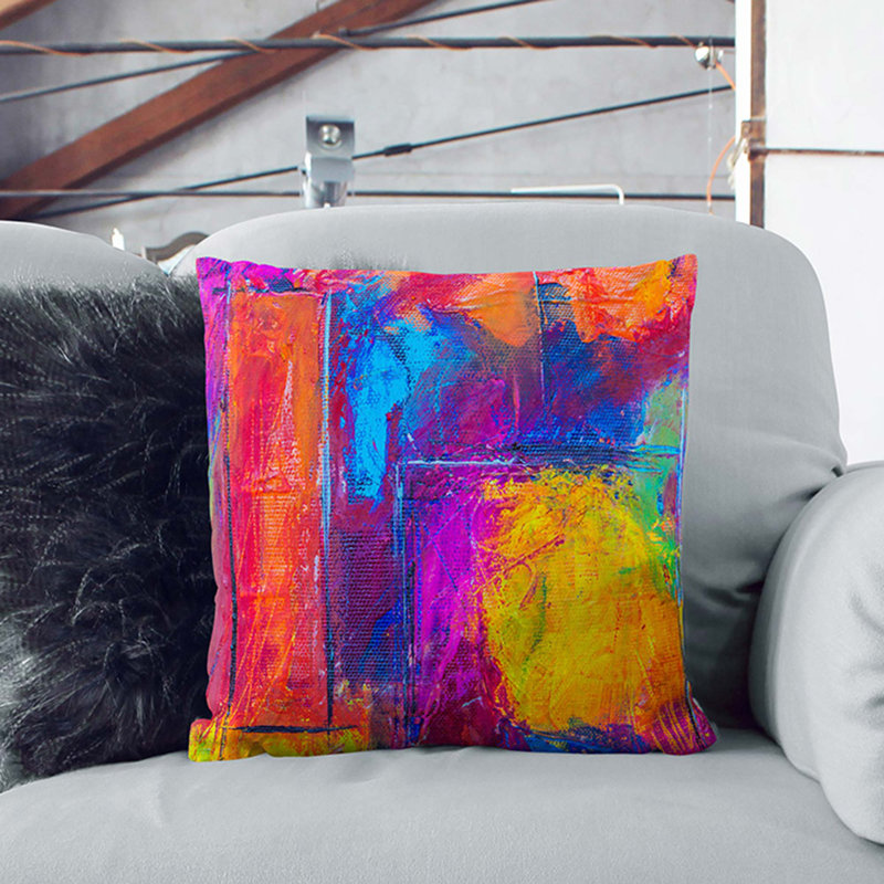 Abstract Square Cushion, 55 x 55 cm