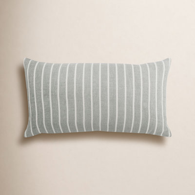 Lake 14"X26" Throw Pillow, Gray White