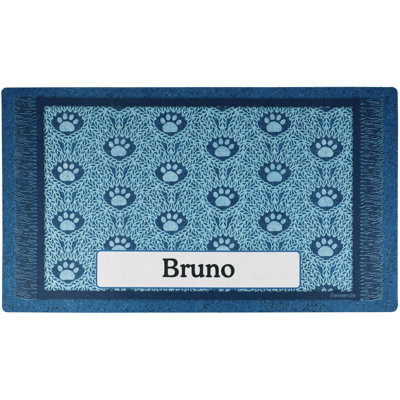 Personalized Pet Bowl Placemat, Feeding Mat For Dog & Cat - Absorbent Material & Waterproof Backing