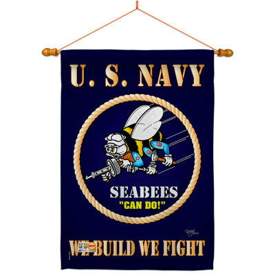Double Sided 40'' H x 28'' W Polyester Flag Set