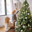 73 pièces de boules de Noël, boules de suspension en plastique pour arbre de Noël, couronnes et présentoirs d'extérieur