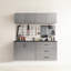 32 po X 28 H 20 P l Armoire de rangement murale avec tiroir, série, abat-jour gris métallique, caractéristique, chaleur et eau, bandes de bordure bien construites, série D, gris et matériau
