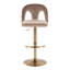 Tabourets de bar réglables Caden avec repose-pieds arrondi en T-113645512-113645509