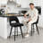 26" Upholstered Swivel Counter & Bar Stool with Solid Wood Frame-1420032583