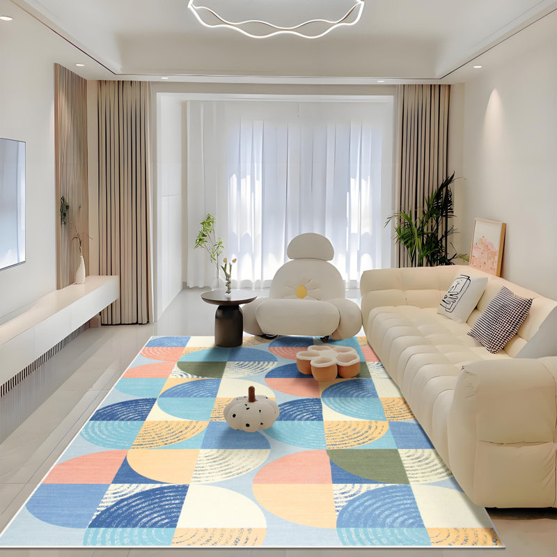 Tapis Wymond moderne à tapis abstrait et lavable pour l'intérieur, antidérapant, doux, petit tapis, tapis en marbre, imprimé mince pour la décoration intérieure