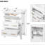 Meuble-lavabo blanc 24 po avec lavabo en céramique 24 po, 3 tiroirs, style rétro élégant, lavabo facile à assembler et structure en bois de pin massif, tiroirs pour un rangement efficace