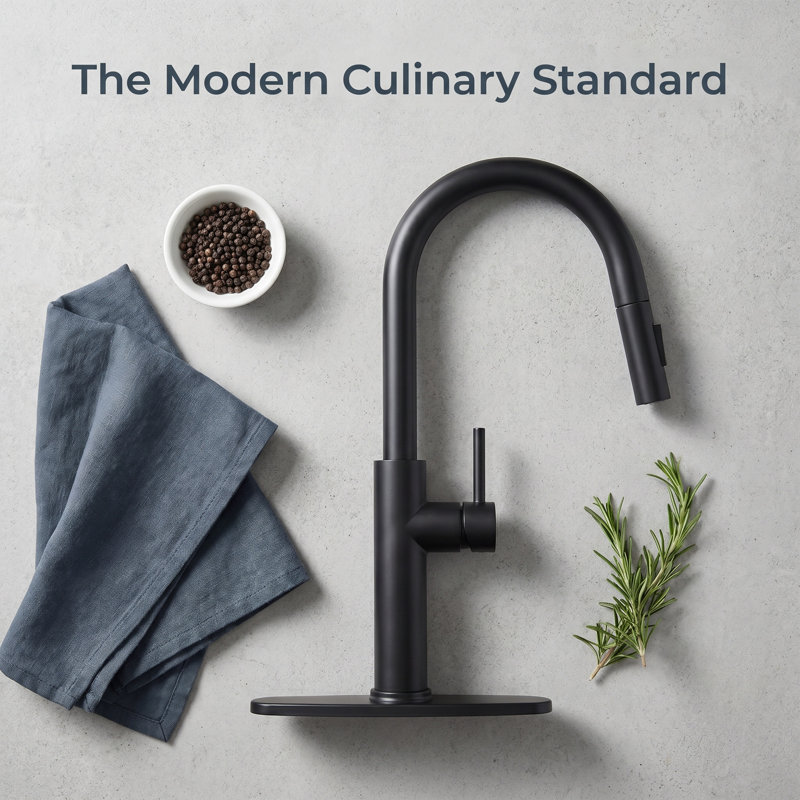 Single Handle High Arc Kitchen Faucet with Dual-Function Pull-Down Sprayer