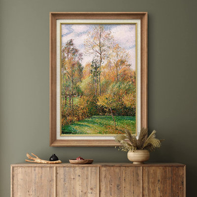 «Autumn Trees In Sunlight» par Camille Pissarro - peinture sur toile encadrée
