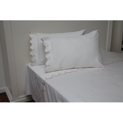 Scalloped 100% Cotton Standard Sheet Set