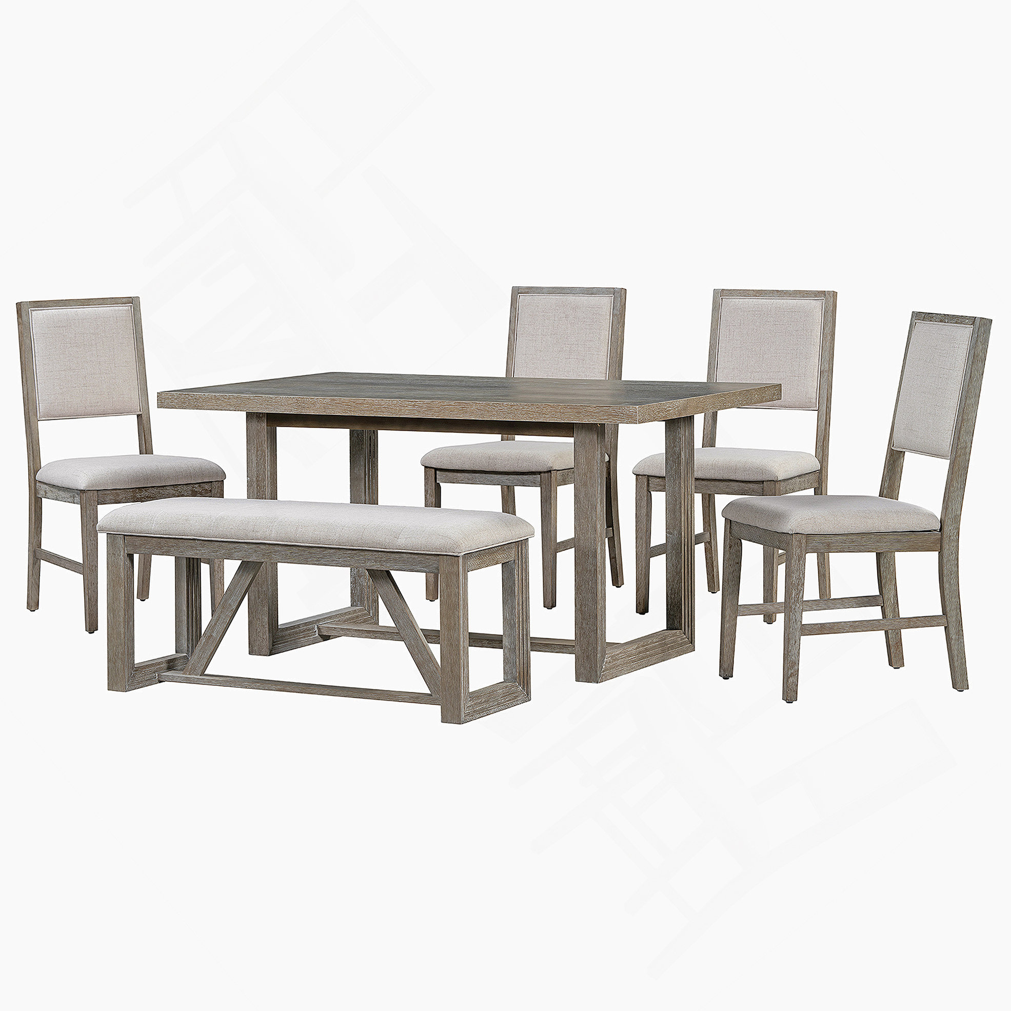 Latitude Run® 6-Piece Dining Table Set | Wayfair