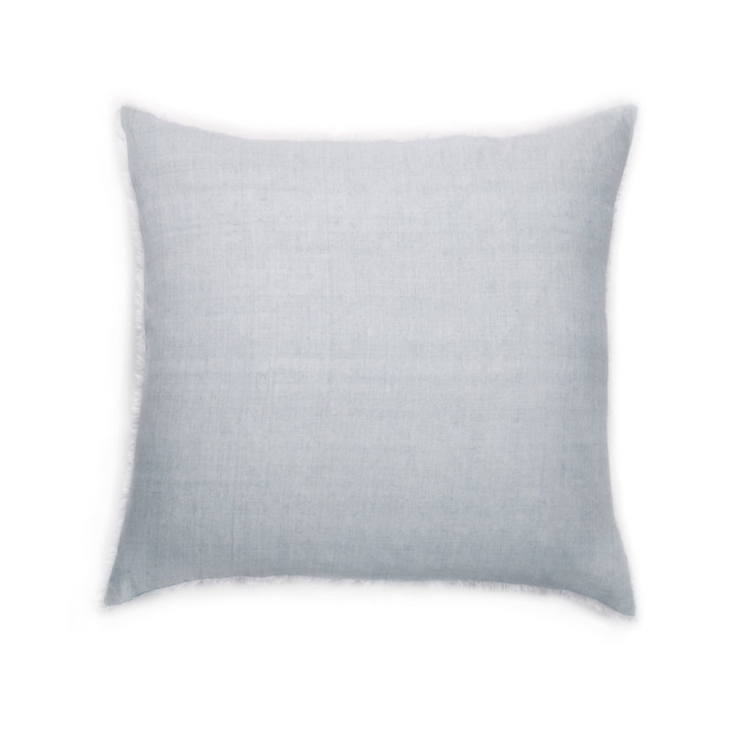Taie décorative en lin tissé à la main Hunter, Bleu clair, Européen