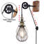 Applique murale suspendue noire avec bras en métal