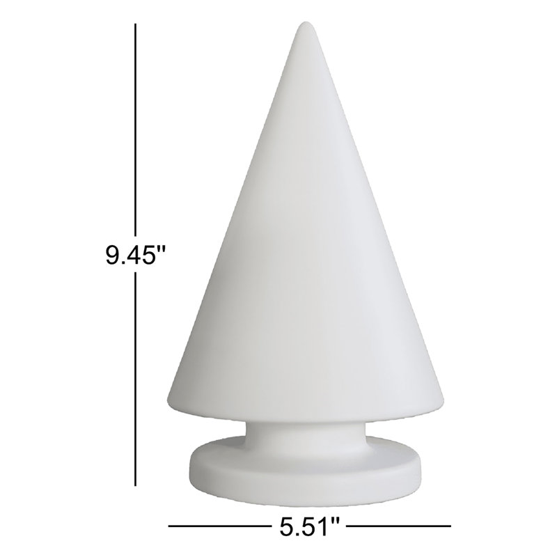Arbre de Noël en céramique taupe, Blanc, H 9,45 po x l 5,51 po x P 5,51 po