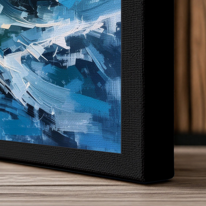 Light Breaking Through Coastal - Wrapped Canvas, 30x20 - 76.2 x 50.8 cm, Black Border