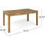 Ensemble repas extensible pour l'extérieur en bois d'acacia à 6 places avec coussins