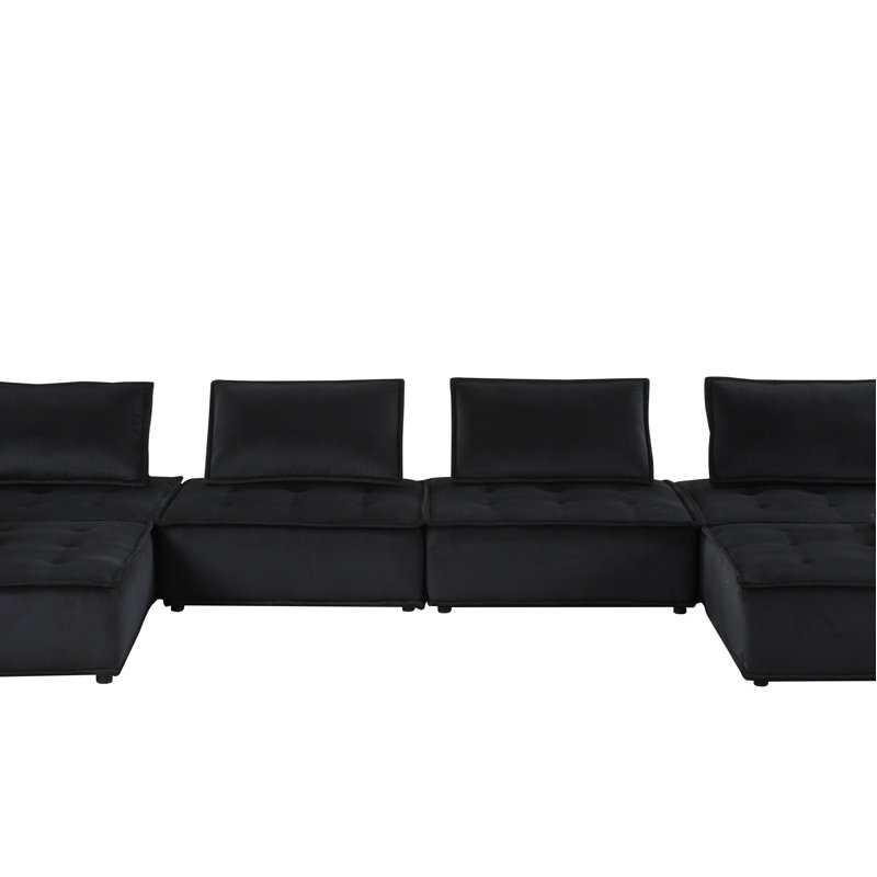 Canapé modulaire en U 6 places Velvet