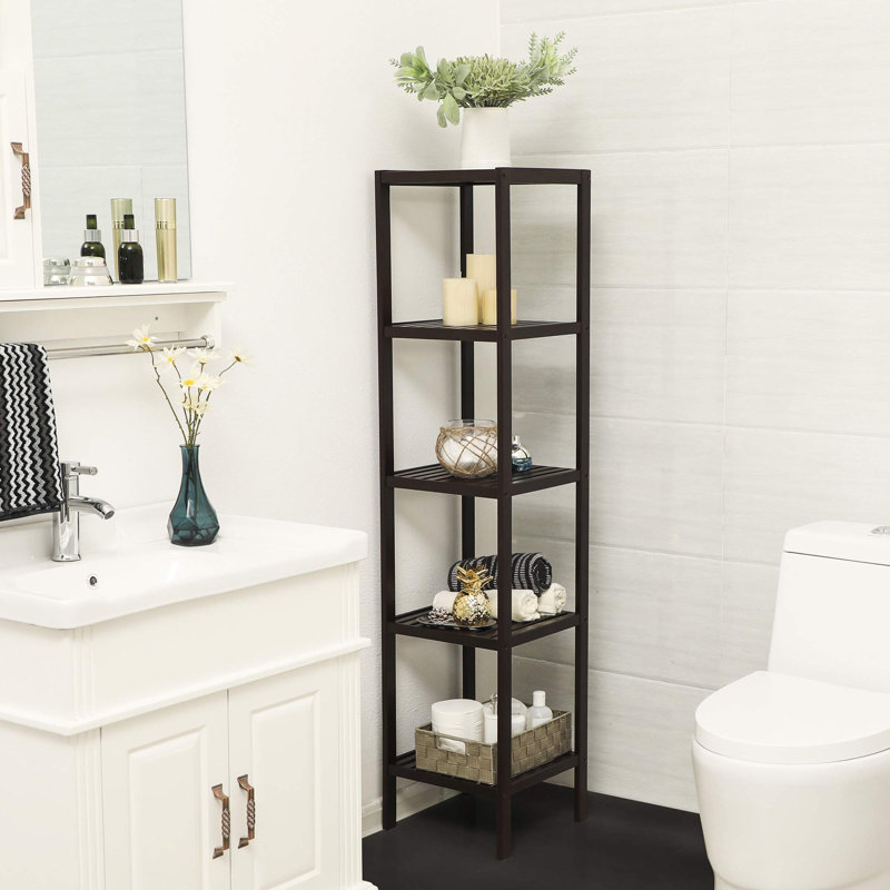 Freestanding Bathroom Shelves, Brown