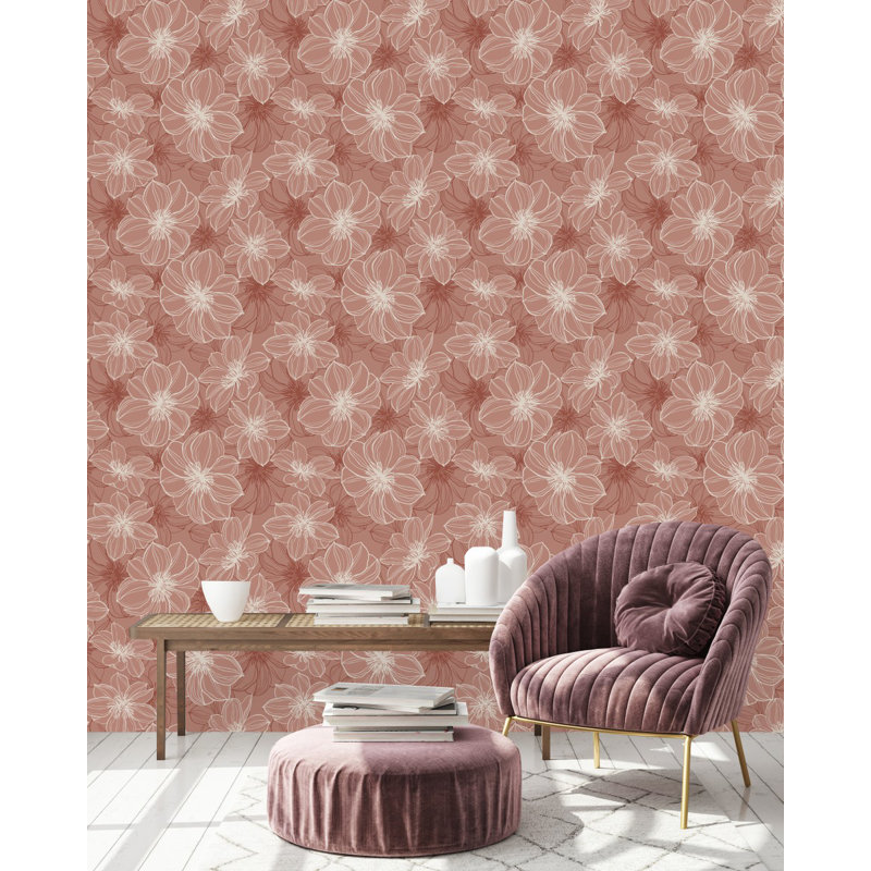 Peel & Stick Floral Wall Mural, 2.08' W x 18.75' L