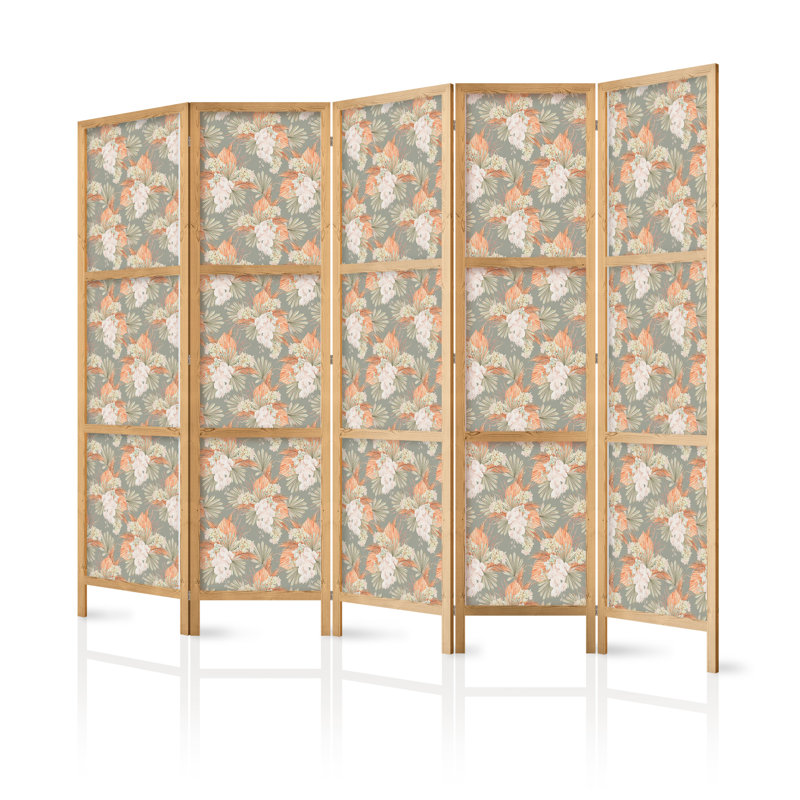 171cm H Solid Wood Folding Room Divider, 171cm H x 225cm W x 1.2cm D