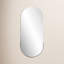 Dante Oval Stainless Steel Beveled Mirror-43046306
