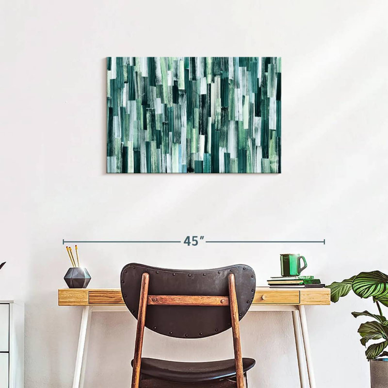 Avery Emerald Brushstrokes, 20" H x 30" W