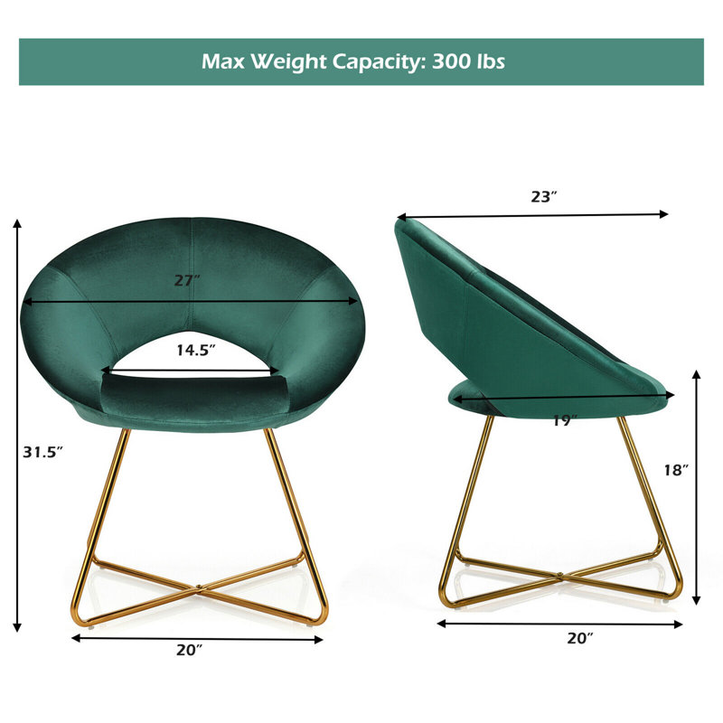 Fauteuil rembourré en velours, Vert foncé