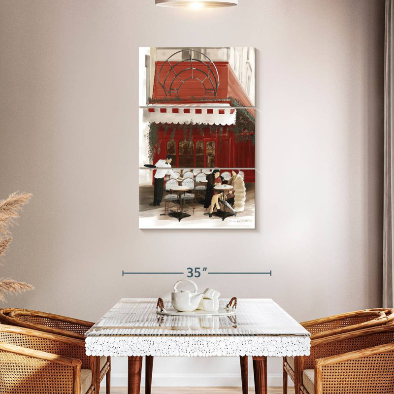 Lilie Paris Bistro - rouge, H 45 po x l 28 po