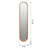 9.5X2x47.2" Decorative Rubber Frame Mirror With Elongated Oval Frame