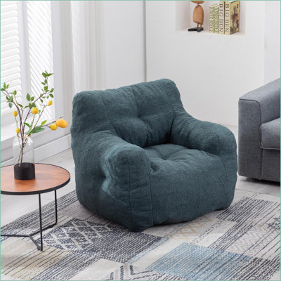 Fauteuil à billes doux en mousse à mémoire de forme avec capitonnage doux - vert | Ours en peluche