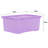 Wham Sparkle 45L Plastic Storage Boxes Pack of 10 Tint Lavender