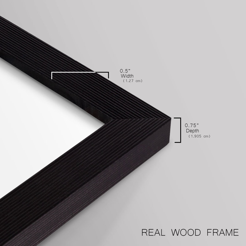 «Focused Buck», reproduction encadrée - bois massif, Noir, noir, noir, noir, H 30 po x l 24 po