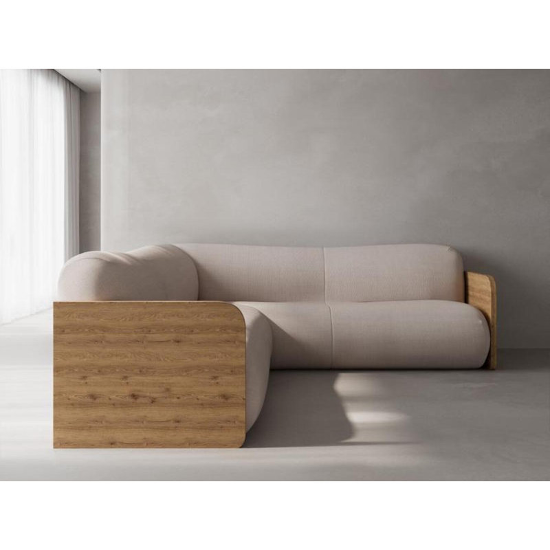 Canapé modulaire Clarence, Mélange de polyester ivoire Nevis