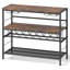 41" Wine Rack With 4 Glass Holders Wide Countertop Middle & Bottom Storage Shelves