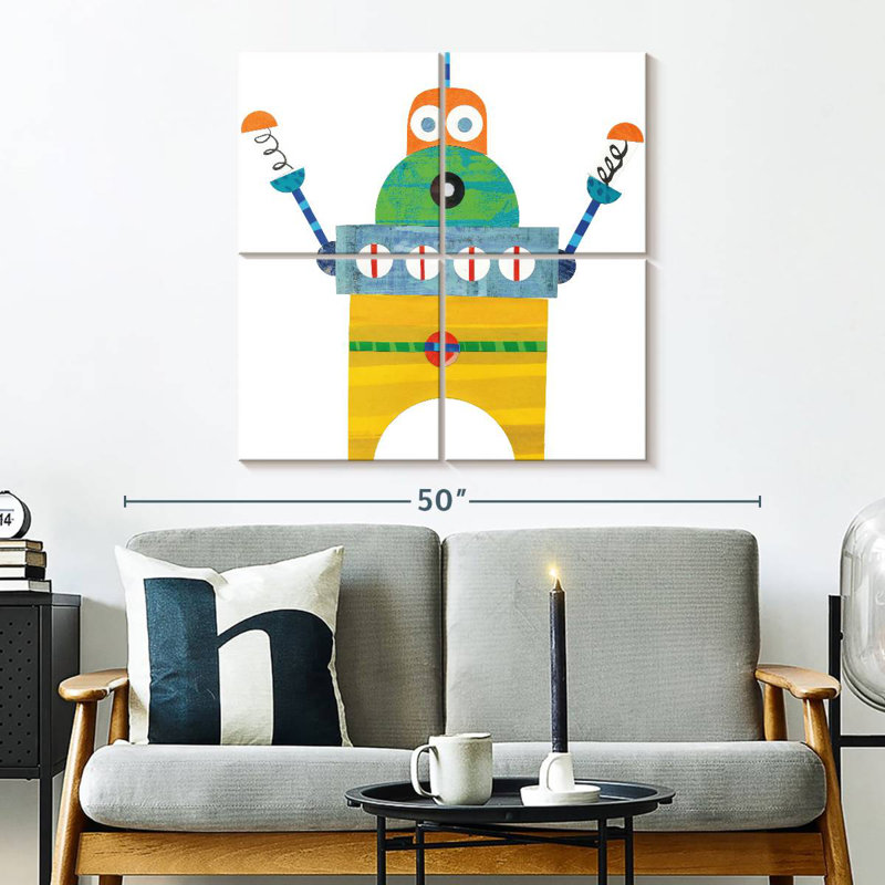 Ashelle Robot Party III, 32" H x 32" W