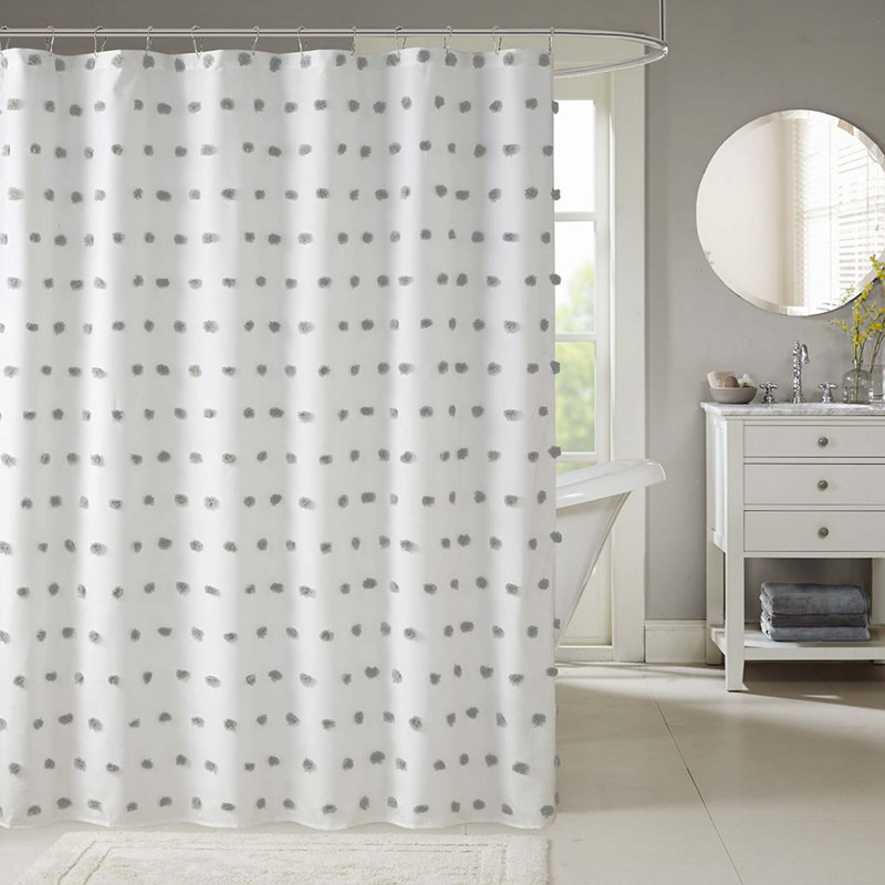 Rideau de douche moderne pour salle de bain, 72 po x 72 po, Noir
