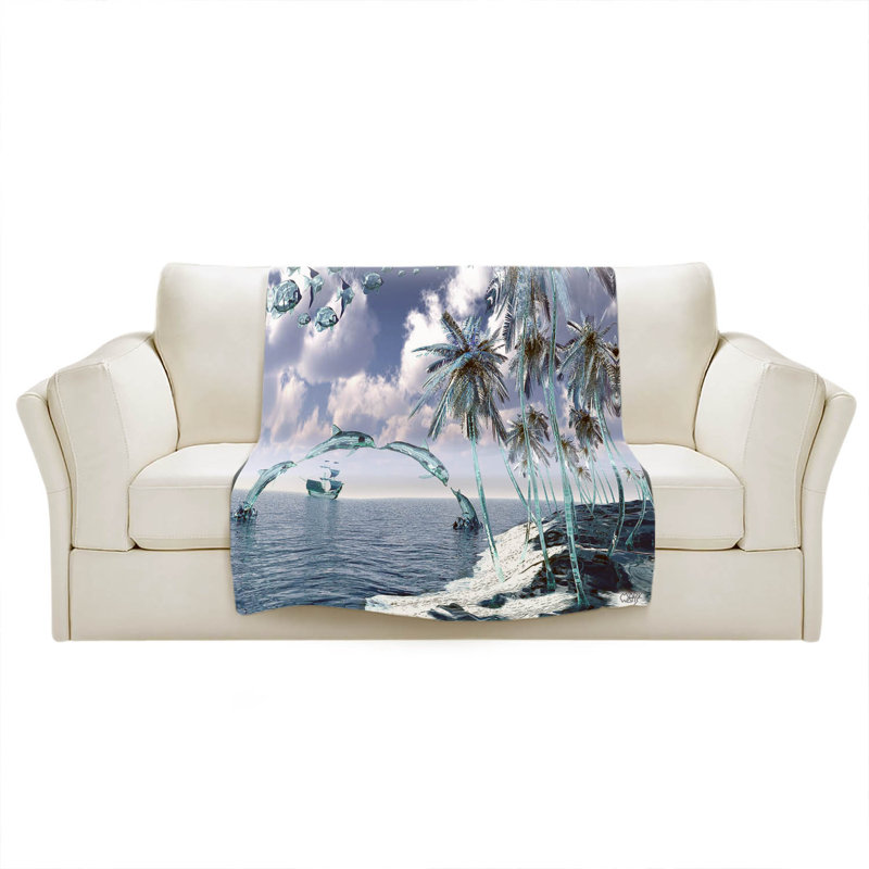  Couverture à reflets aquatiques, 68 po x 80 po