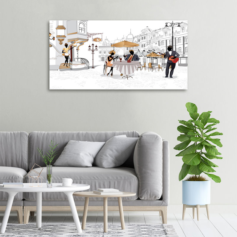 Cafã© - No Frame Print on Canvas