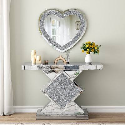 Console en miroir et miroir mural