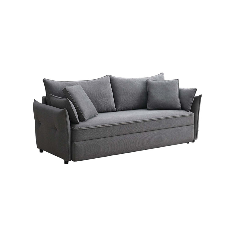 Canapé-lit 87,8 po Irina, tissu gris, Gris