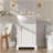 20-Inch Bathroom Vanity With Ceramic Sink, Freestanding Single Vanity Set With Soft Closing Door, Bulged Ceramic Basin, French Style, White-911178574