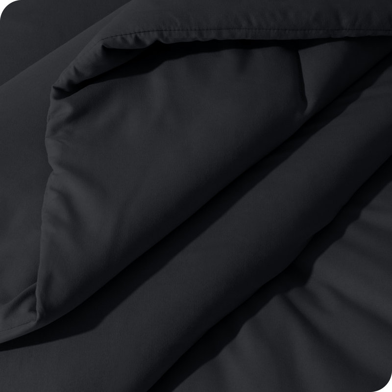 Twin/Twin XL Down Alternative Track Stitch Comforter Set, Black
