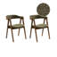 45cm H Boucle Upholstered Upholstered Back Armchair in Green, Brown